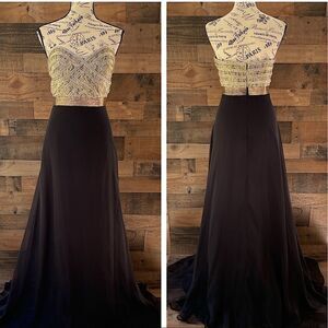 Madison James Formal Strapless Gown With Beaded Bodice Size 10